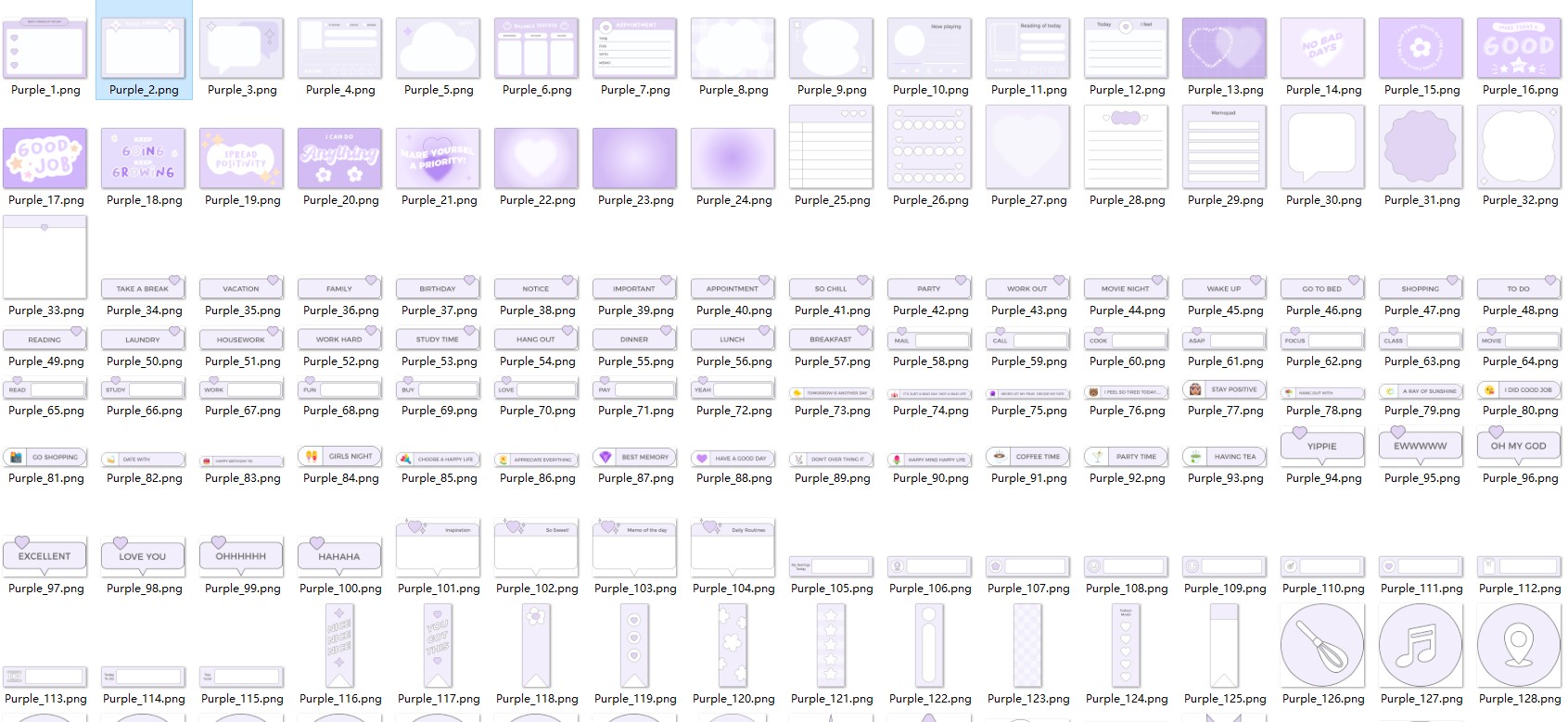 【手账贴纸素材】1000+款超清素材 手账包含PNG、PDF、JPG格式文件