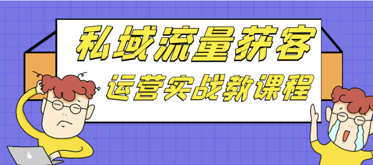 私域流量获客运营实战教课程 【1.2GB】