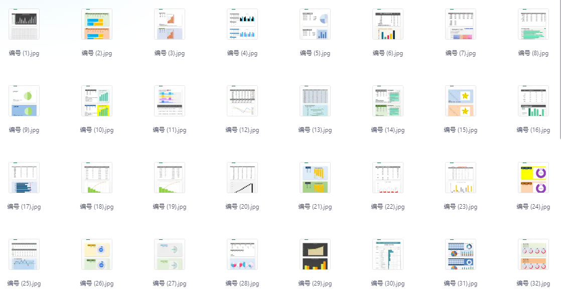 打工人套餐-300套+Excel 可视化的表格模板 100M