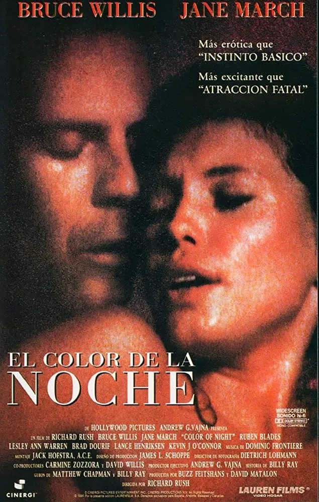 夜色 Color of Night (1994) 1080P英语外挂中英字幕 “心理学推荐的100部电影”之首，桃花劫隐匿在夜色的三重人格中【13.1G】