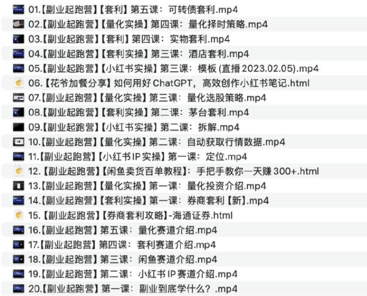 多种副业项目合集，三周内启动你的副业，快速入门指南 2.6GB