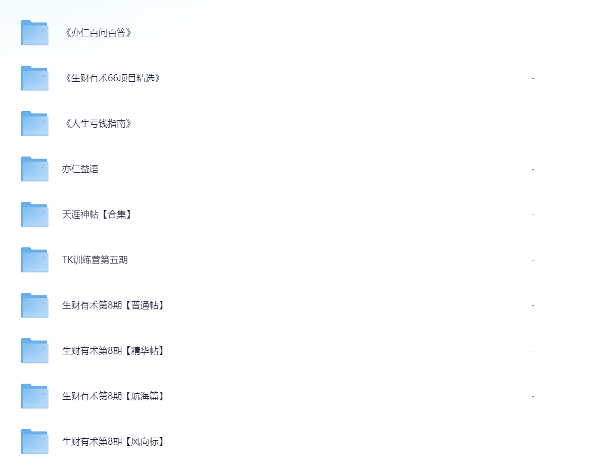 生财有术·上万条付费资源合集 生财有术2021-2024年付费资源合集【26.2GB】