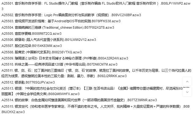 《亚马逊原版电子书》上新 序号A25501--A26000 共500本 [azw3]【4.2g】