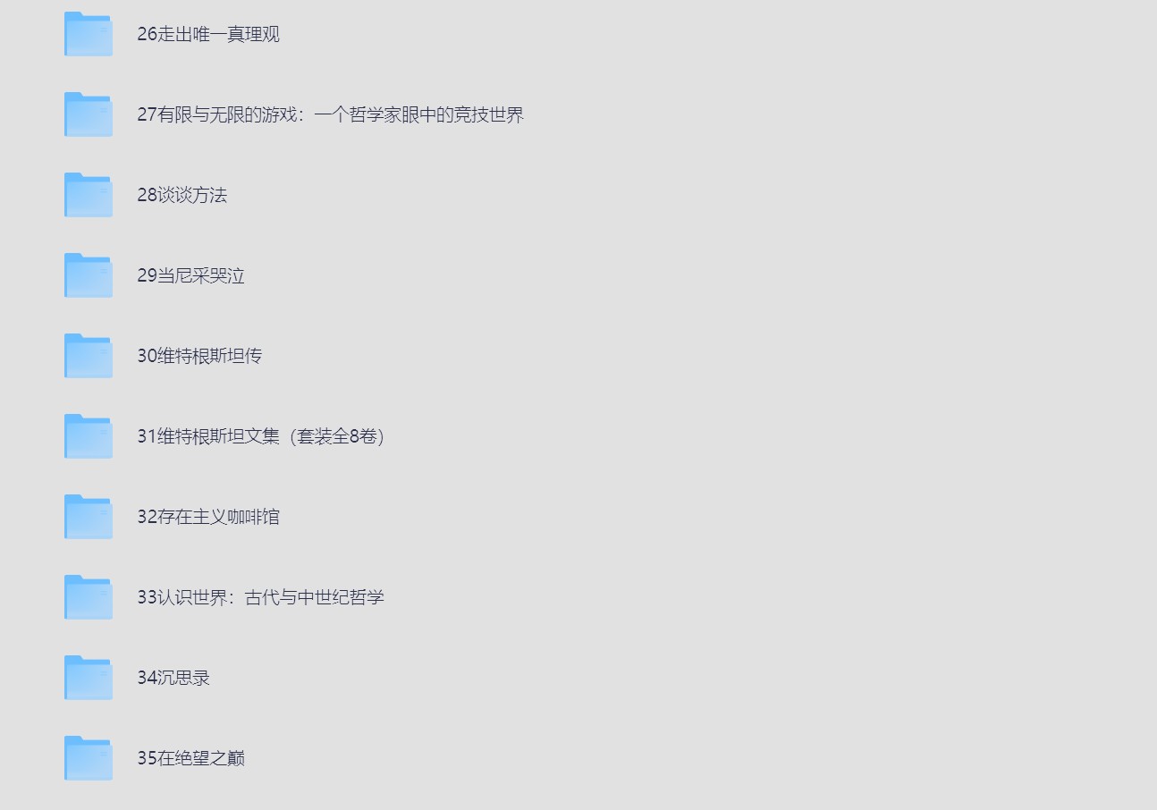 豆瓣哲学书单，100本豆瓣热门哲学好书，帮助我们认识自己的和世界！16.8G