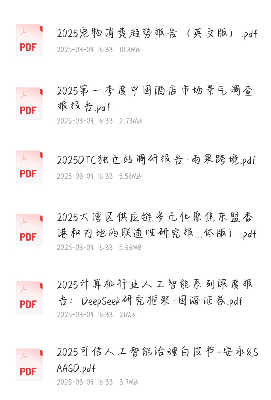 2025最新行业报告分享 67.1MB