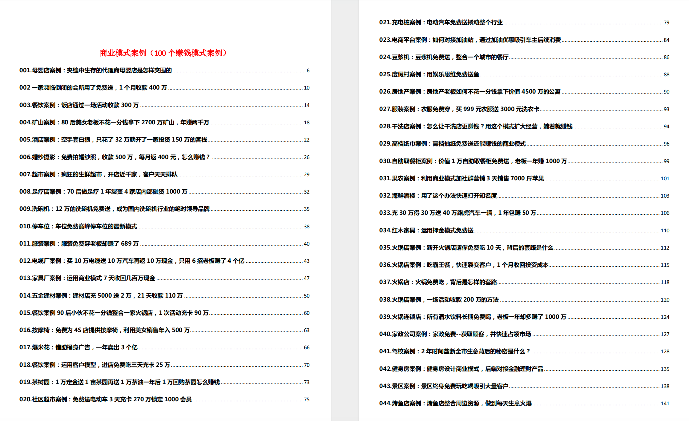 100个赚钱模式商业模式案例 【3.2MB】