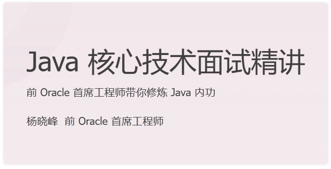 Java 核心技术面试精讲(完结) 【366MB】