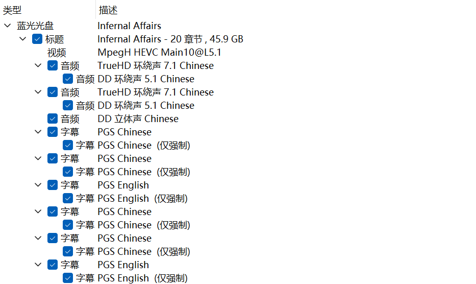 无间道 1-3合集典藏版【4K蓝光原盘REMUX】【HDR10&杜比全景声国粤双音轨】【附粤语导评】内封简繁英字幕   [140.9G]