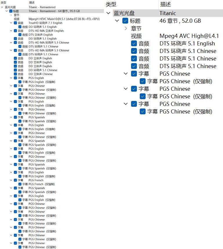 泰坦尼克号 (1997) 剧场版+白星加长版【4K&蓝光原盘REMUX】【杜比视界&杜比全景声国粤英三语+导评中字】内封简繁英双语特效字幕  [143.1G]