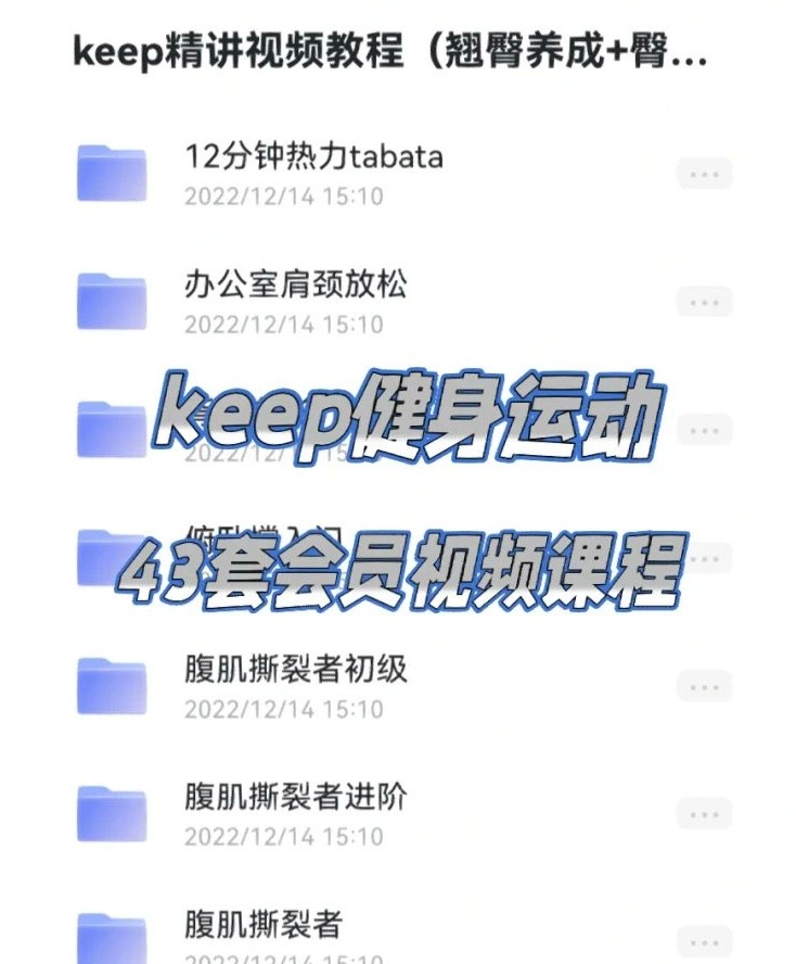 Keep付费运动健身教程合集 专业教练带练，动作精讲+计划科学【26.2GB】