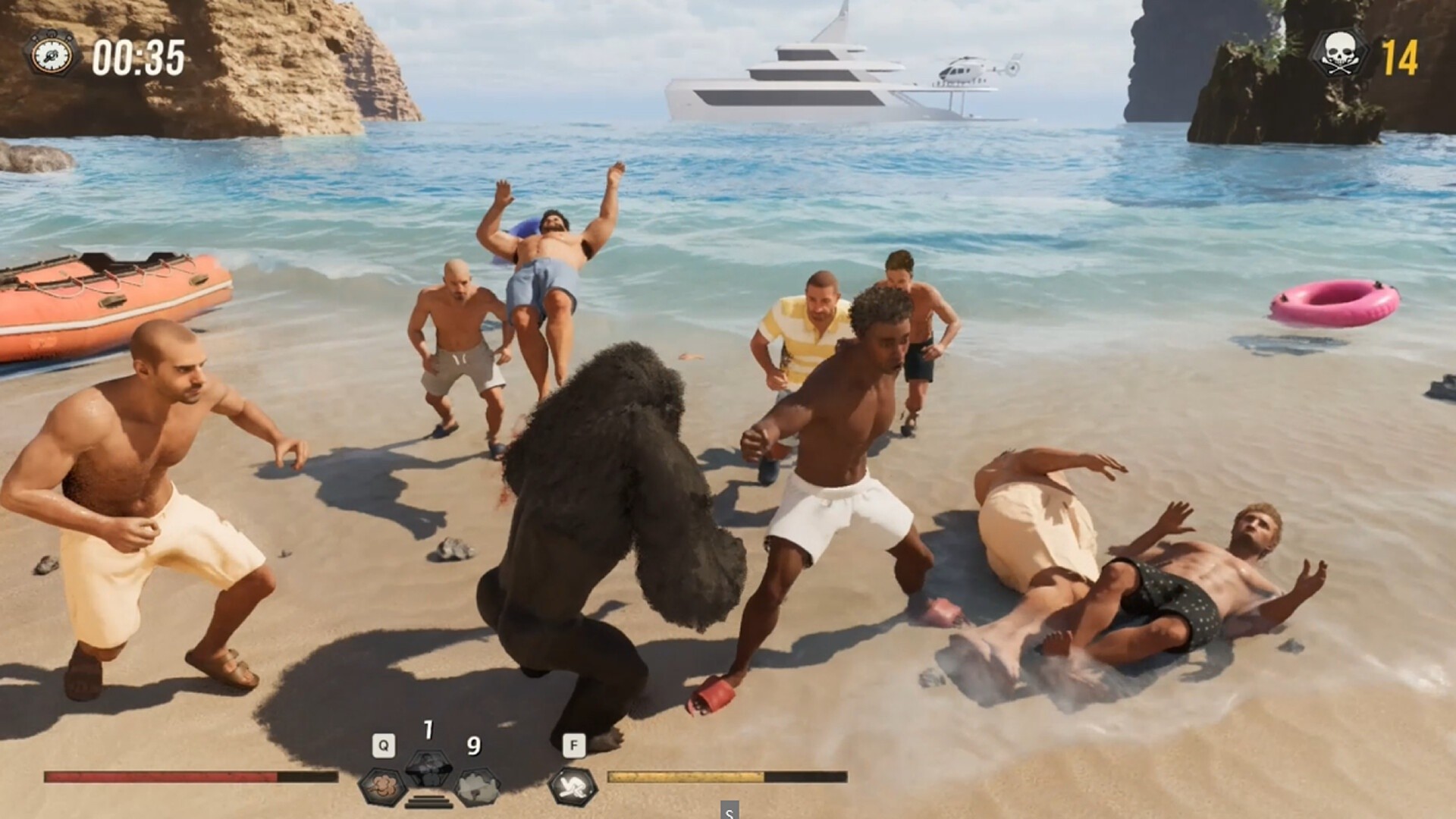 【PC】猩猩对战100个男人 (Gorilla Vs 100 Men)Build.19340838 【3.14 GB】