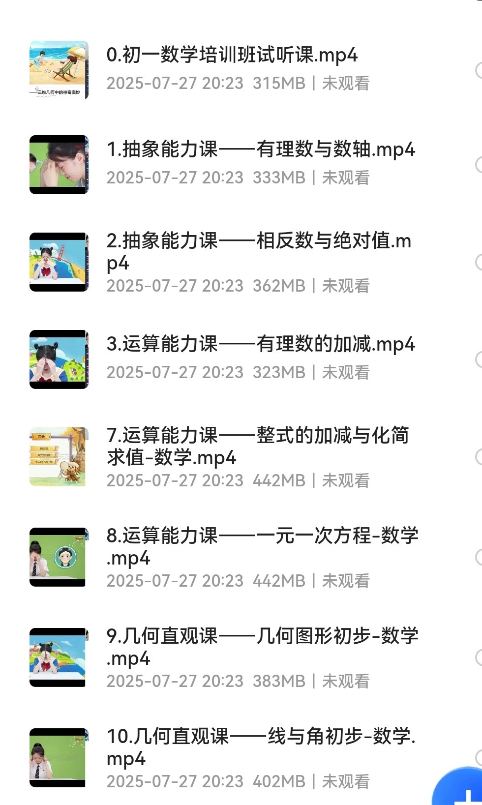 【2025初一初二初三】网课全各名师mp4.1.76TB