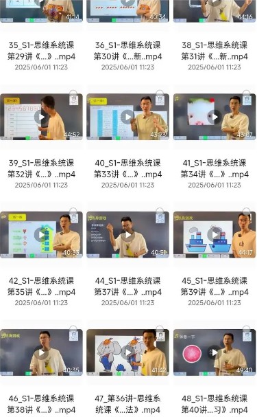 李老头数学思维S1-S3全套课程,专为系统提升儿童逻辑思维与数学素养设计。【18.9GB】