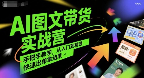 程程老师AI图文带货实战营，手把手教学，从入门到精通，快速出单拿结果【2.6GB/MP4】