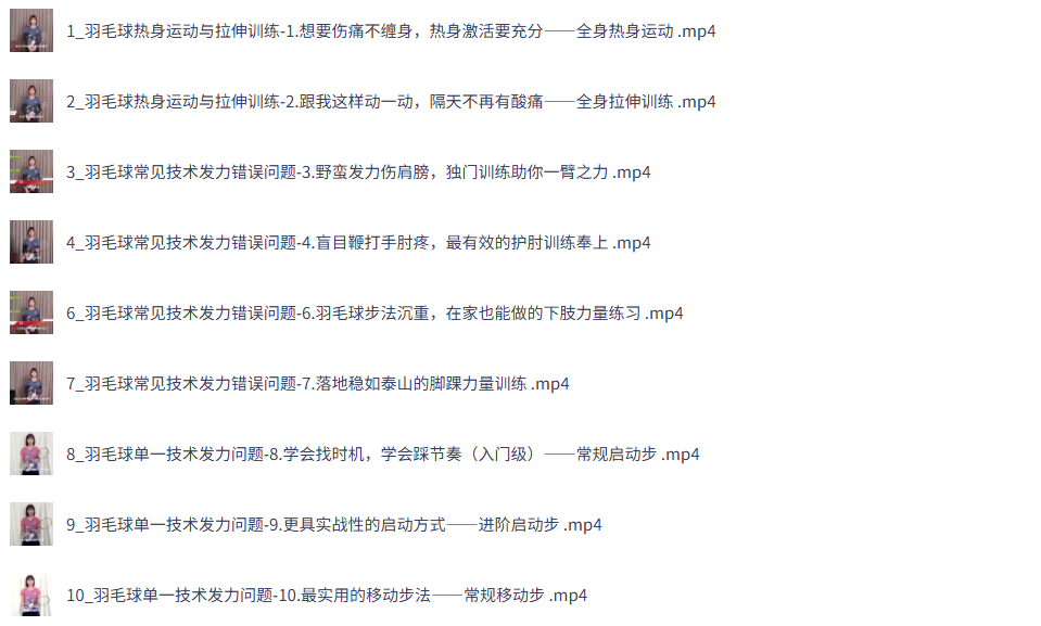 嘉嘉成人羽毛球基础进阶三合一精品课 4G