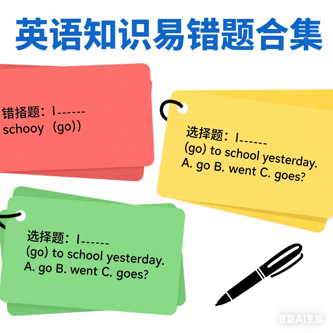 英语易错题合集-合集，涵盖小学到高中，所有易错点 [388MB]