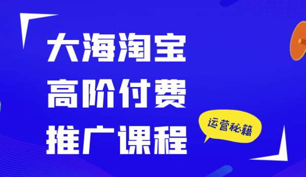 大海淘宝高阶付费推广课程 【1.2GB】